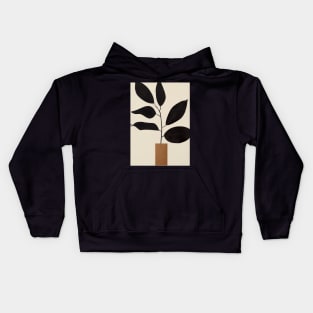 Minimalistic Plant in Pot Kids Hoodie